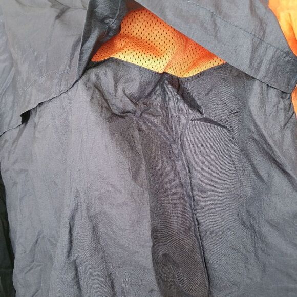 Vintage Champion Navy Striped Nylon Warmup Windbreaker Jacket Imperial Indigo - Picture 13 of 13